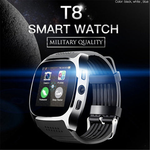 New Design T8 Bluetooth Smart Watch With Camera Music Player Facebook Whatsapp Sync SMS Smartwatch For Women Men