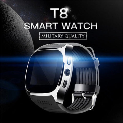 New Design T8 Bluetooth Smart Watch With Camera Music Player Facebook Whatsapp Sync SMS Smartwatch For Women Men