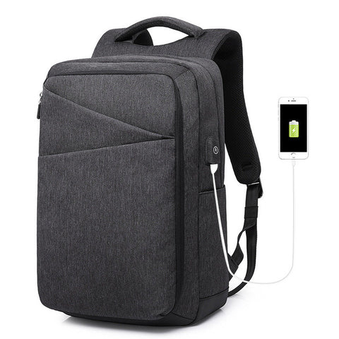 2018 New Men's Business Anti-Theft Backpack 17-inch Laptop Backpack Men's USB Charger Backpack Travel Backpack School Bag