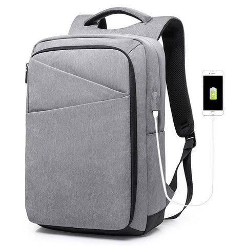 2018 New Men's Business Anti-Theft Backpack 17-inch Laptop Backpack Men's USB Charger Backpack Travel Backpack School Bag