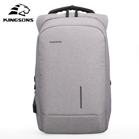 Kingsons 13'' 15''  Laptop Backapcks USB Charger Compact Anti-theft backpack Computer Bags School Backpack Bag Men's Travel Bags