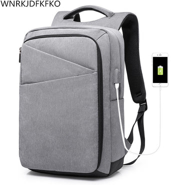 2018 New Men's Business Anti-Theft Backpack 17-inch Laptop Backpack Men's USB Charger Backpack Travel Backpack School Bag
