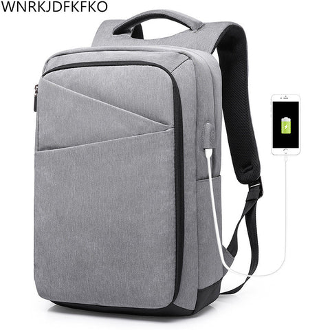 2018 New Men's Business Anti-Theft Backpack 17-inch Laptop Backpack Men's USB Charger Backpack Travel Backpack School Bag