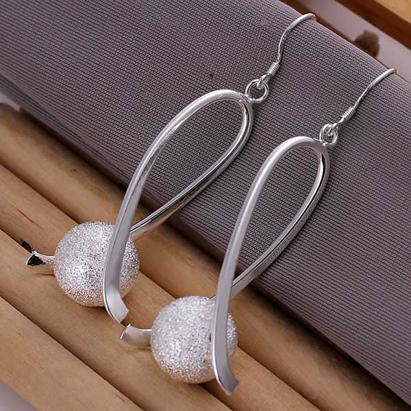 Silver plated Fashion Ball Earrings
