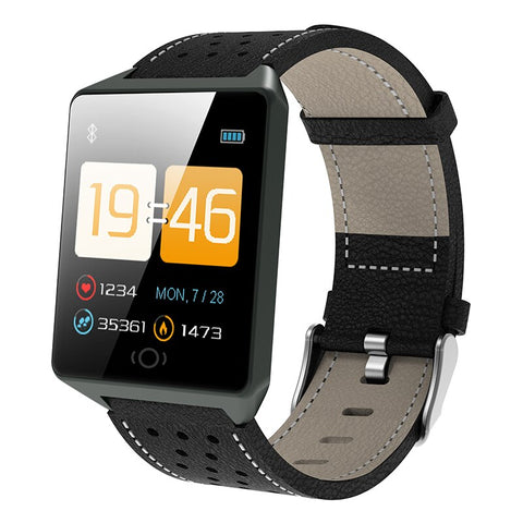 Bluetooth Smart Watches For Men Waterproof IP67 Sports Camera Call Leather Fitness Smart Watch Men Women For iPhone Android IOS