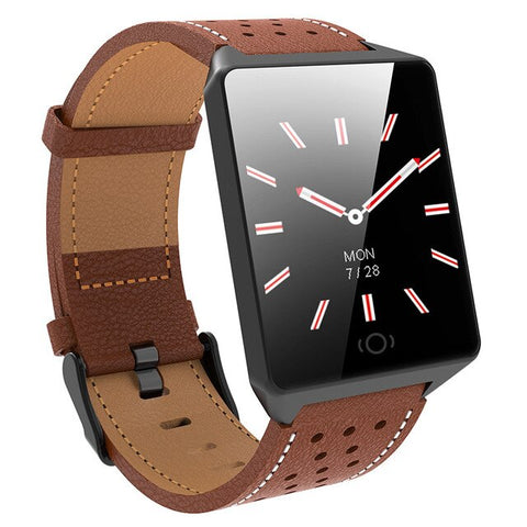 Bluetooth Smart Watches For Men Waterproof IP67 Sports Camera Call Leather Fitness Smart Watch Men Women For iPhone Android IOS