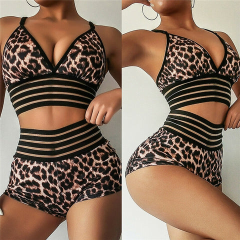Swimwear Women 2019 Women Sports YOGA Workout Gym Fitness Bra Tops+Casual Hot Pants Athletic Clothes Swimming Suit For Women